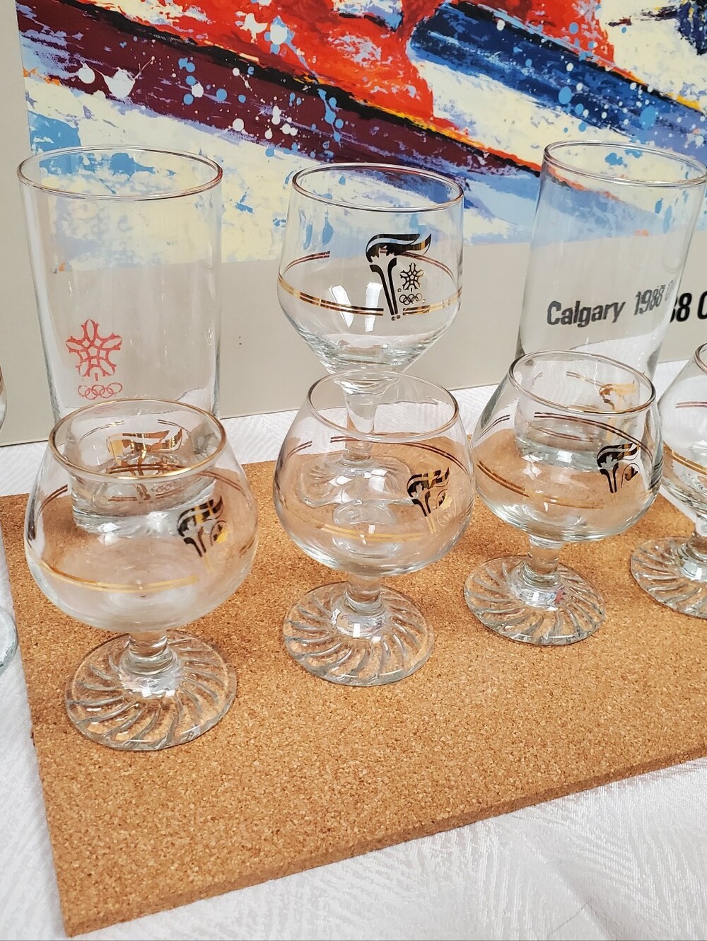 1988 Calgary Olympics Games Glassware Set -